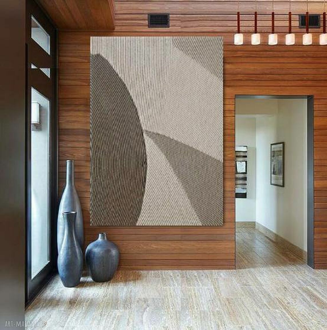 ELEGANZA - stonowany, elegancki obraz strukturalny w beżach 100x150 cm do wnętrz