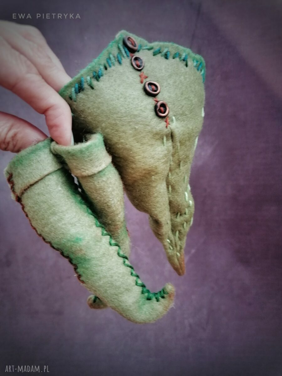 Elf Rudzielec Motyl - ręcznie szyta lalka kolekcjonerska z tkaniny (ok. 40 cm)