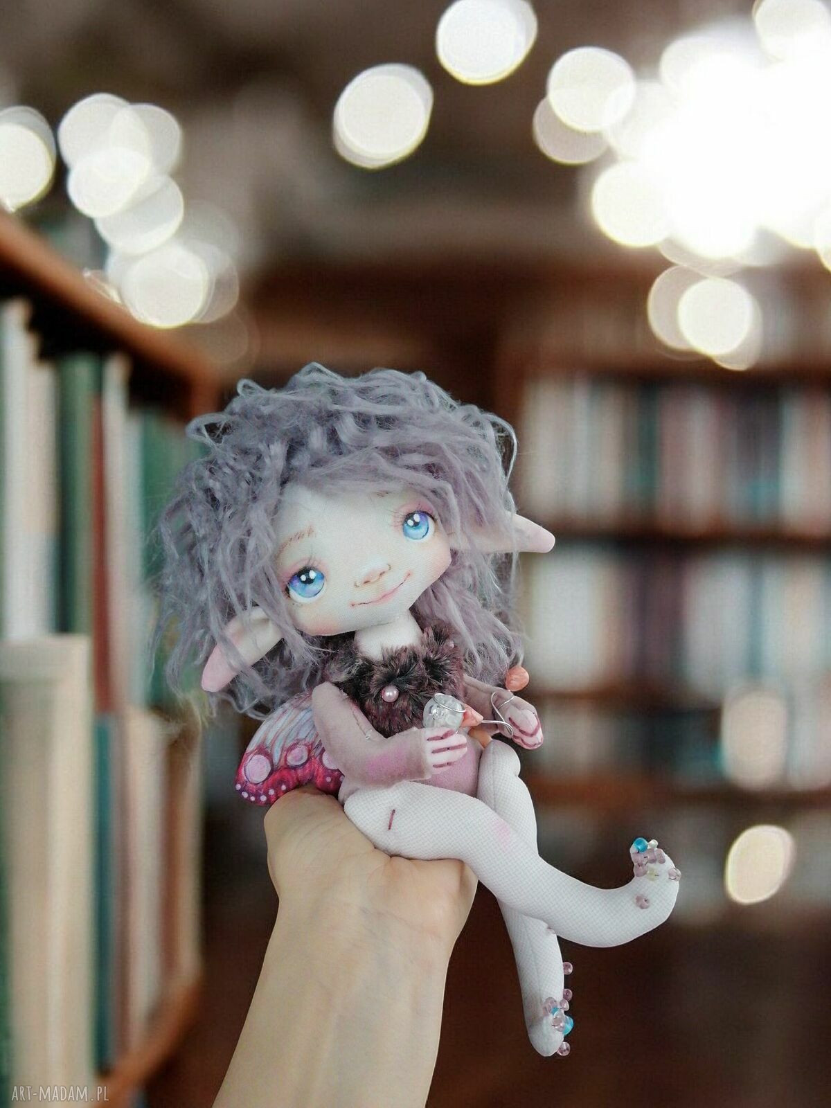 Elf z magiczną różdżką e-piet - artystyczna lalka kolekcjonerska
