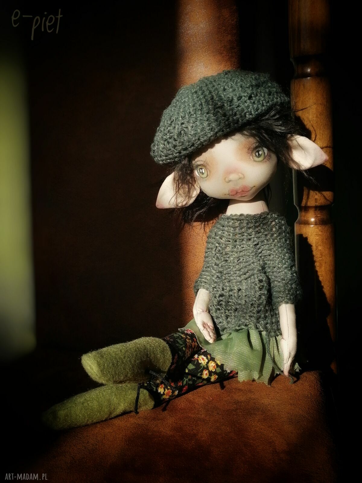 Elfka e-Piet. Artystyczna lalka kolekcjonerska (ok. 40 cm)