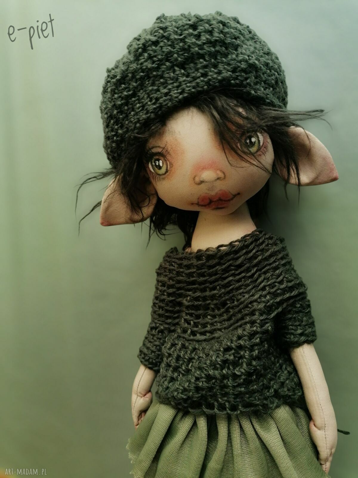 Elfka e-Piet. Artystyczna lalka kolekcjonerska (ok. 40 cm)
