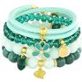 autorskie bransoletki emerald & mint set with pendants