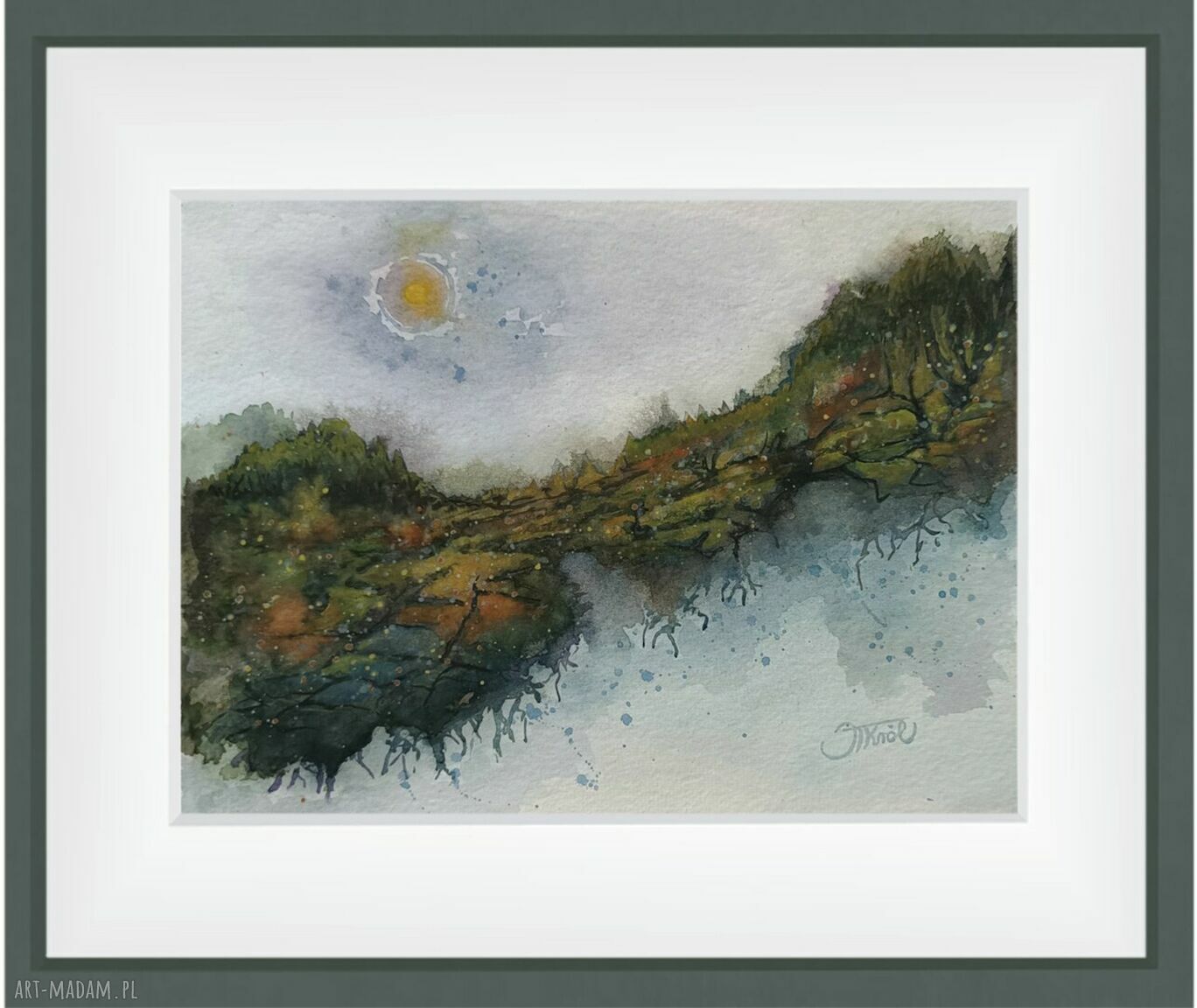 Emocje natury - akwarela 32x24 cm, oryginalny obraz