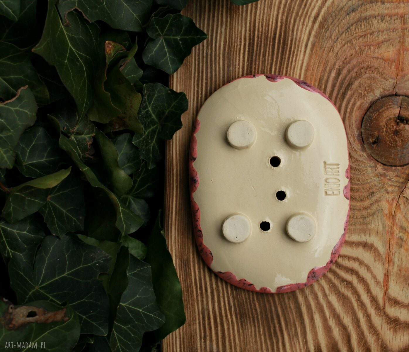 Mydelniczka Łąka - ceramiczna dekoracja do łazienki w pastelach