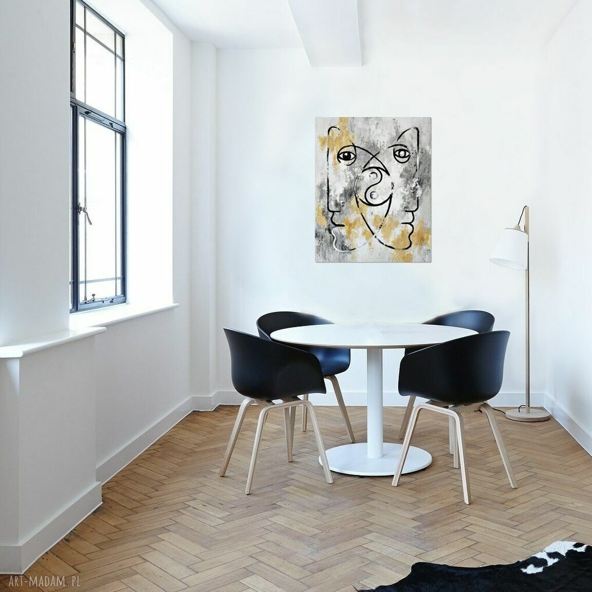 Equilibrium - nowoczesny obraz abstrakcja malowany na płótnie (akryl) 70x90