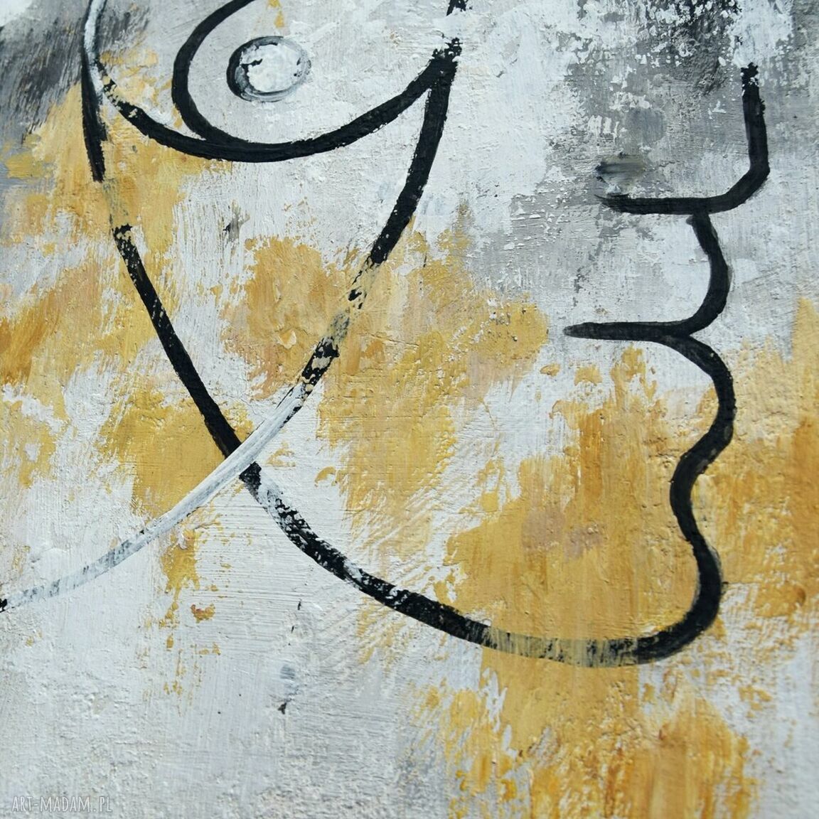 Equilibrium - nowoczesny obraz abstrakcja malowany na płótnie (akryl) 70x90
