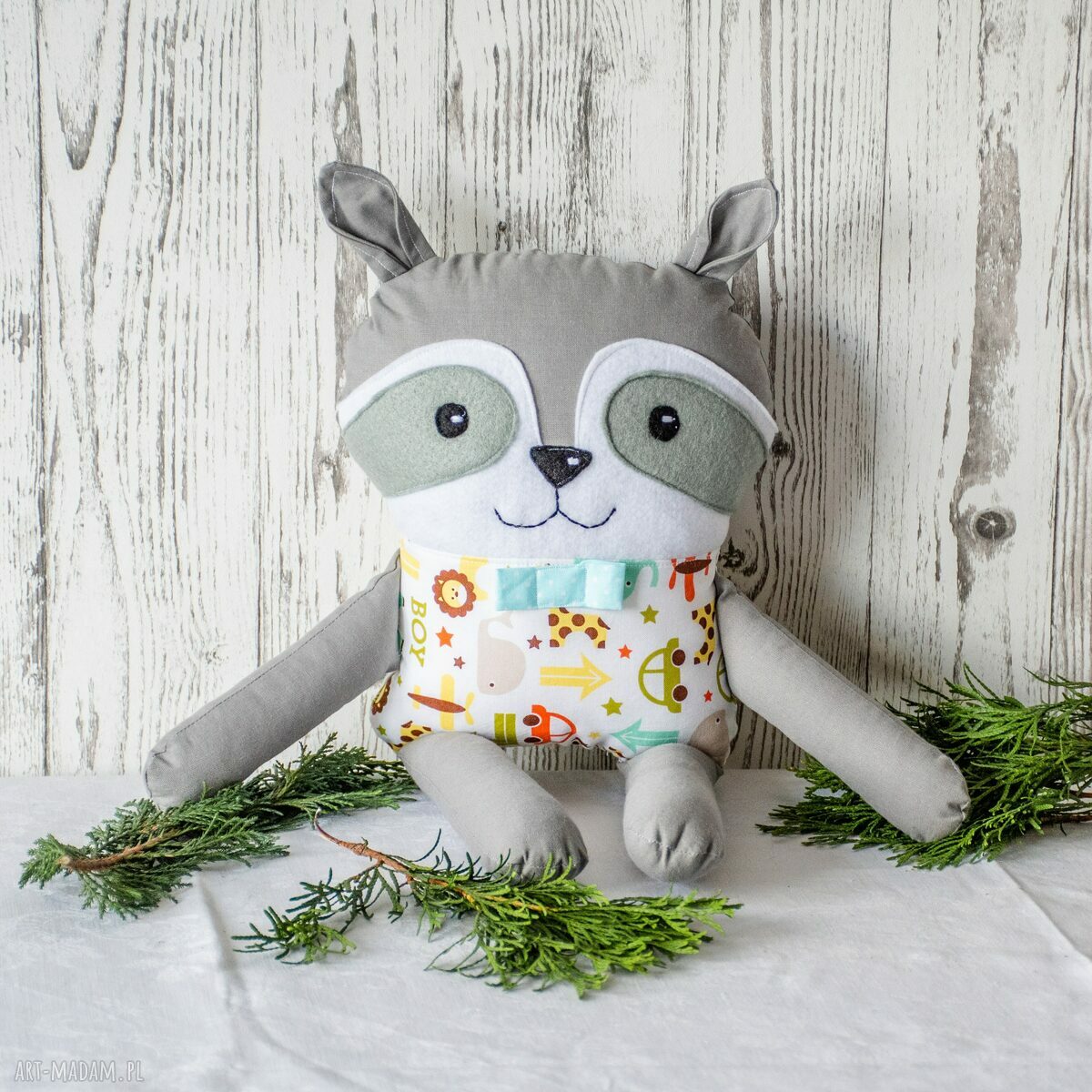 Szop Eryk 40 cm - leśna maskotka i przytulanka dla chłopca
