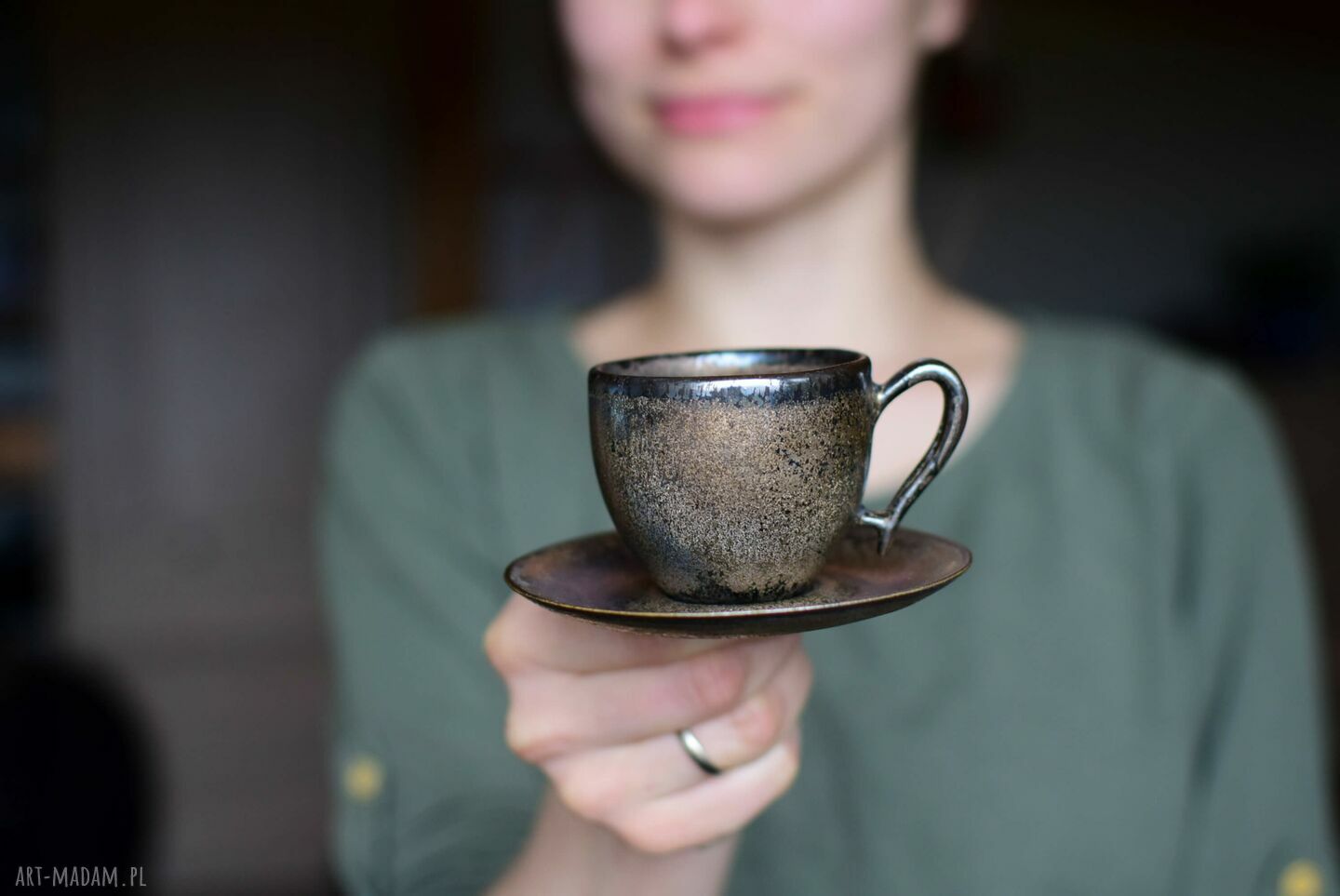 Filiżanka espresso Złota Rustykalna 75ml