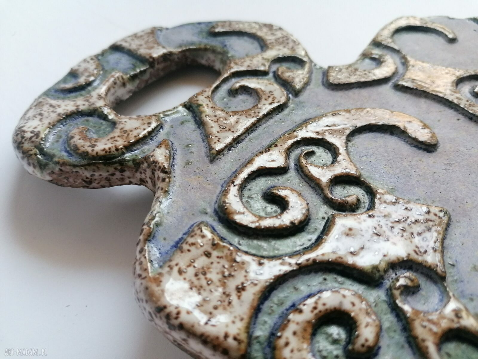 Deska ceramiczna "Esy - Floresy" - ręcznie robiona z gliny szamotowej