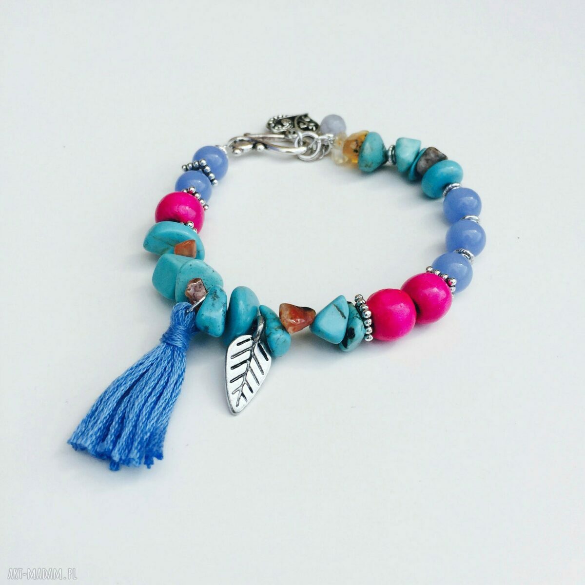 bransoletka kolorowa boho hand made