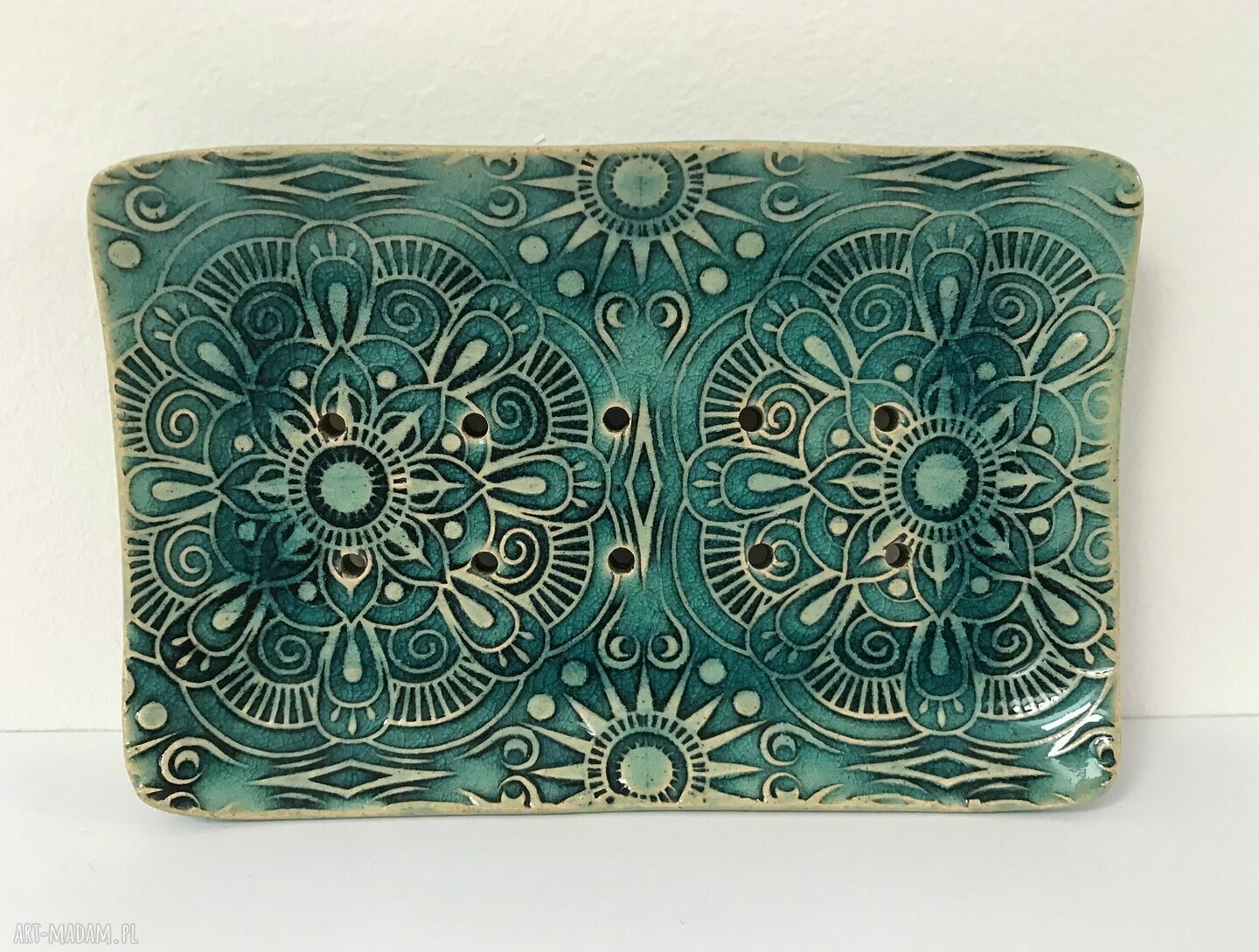 Etniczna mydelniczka ceramiczna - ręcznie formowana Ceramika Ana