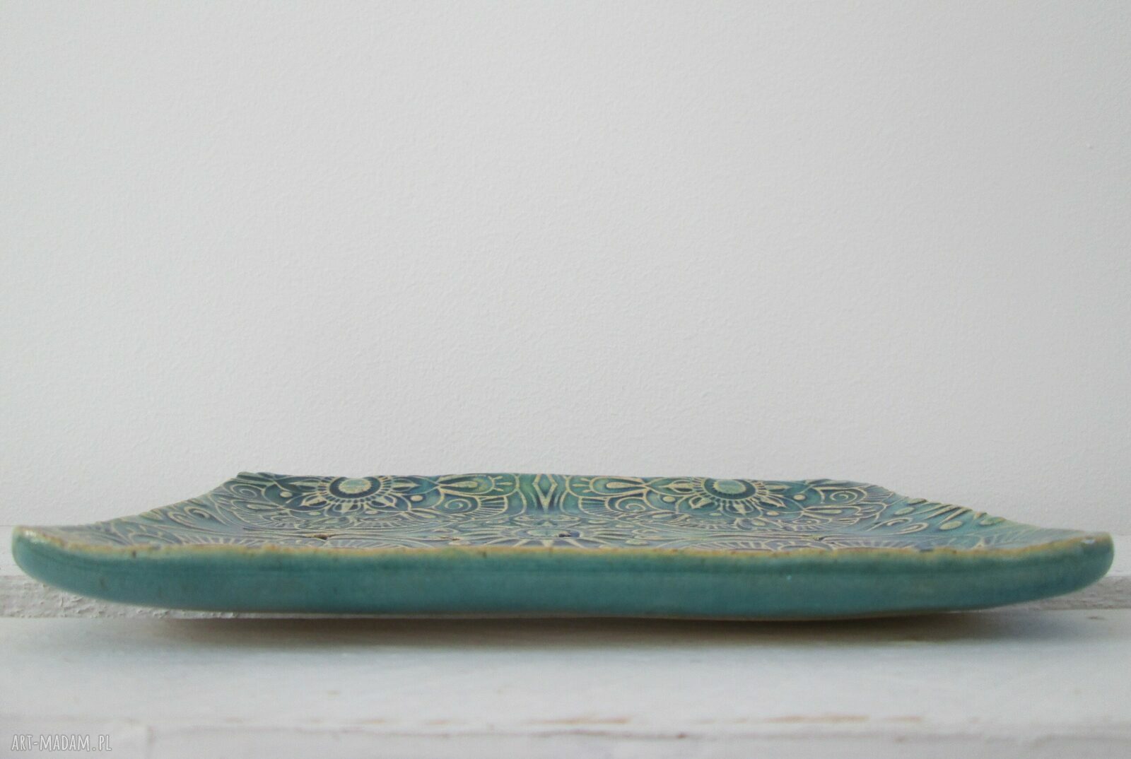 Etniczna mydelniczka ceramiczna - ręcznie robiona