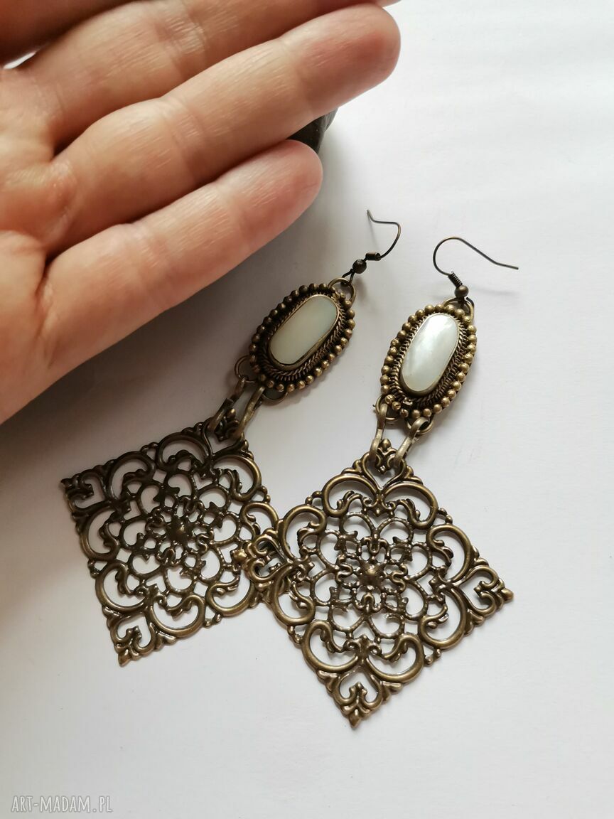 Kolczyki etno boho lekkie - box x1