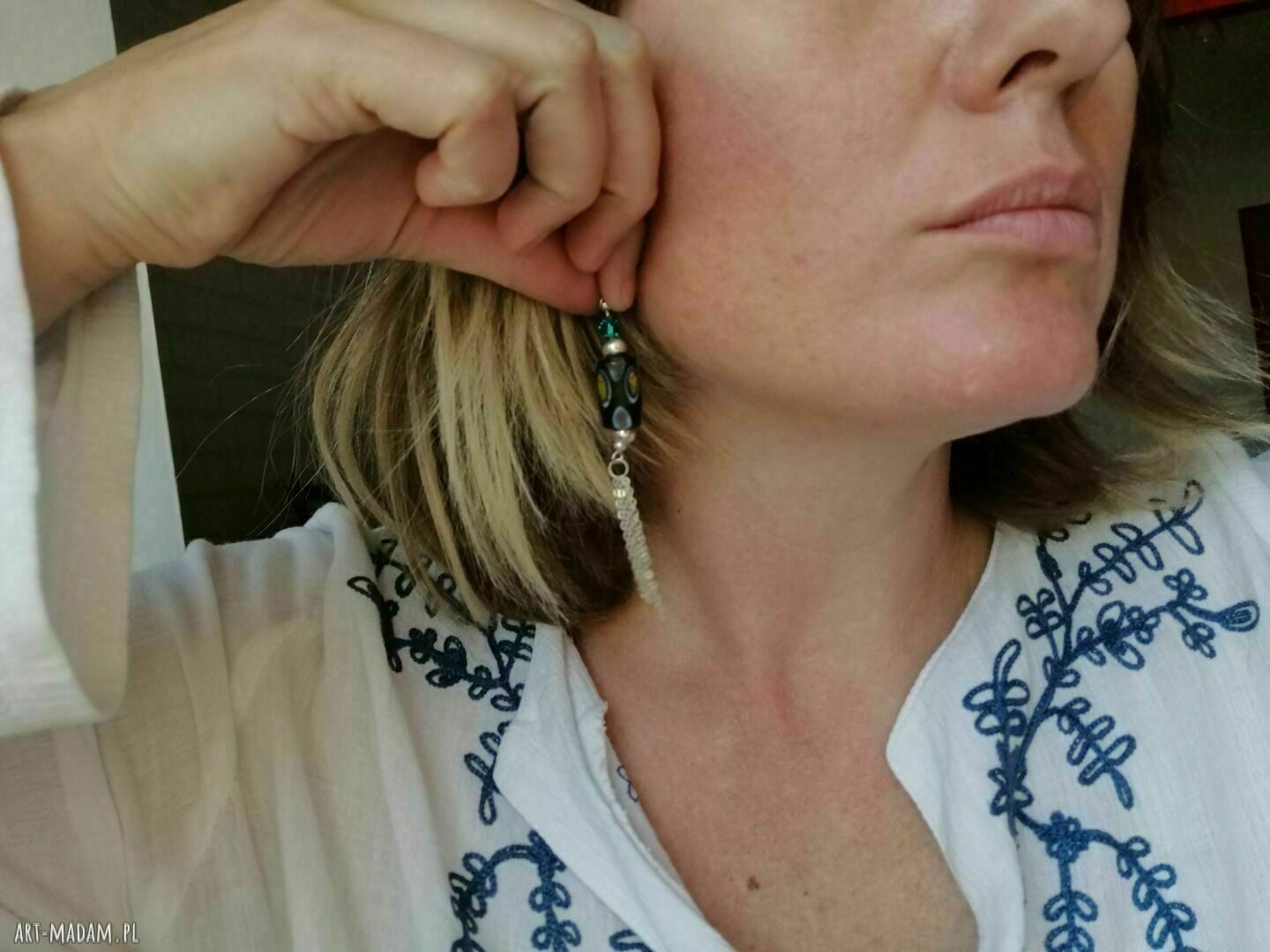 Klipsy etno boho Orient Box k1