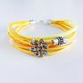 handmade bransoletki bransoletka boho yellow