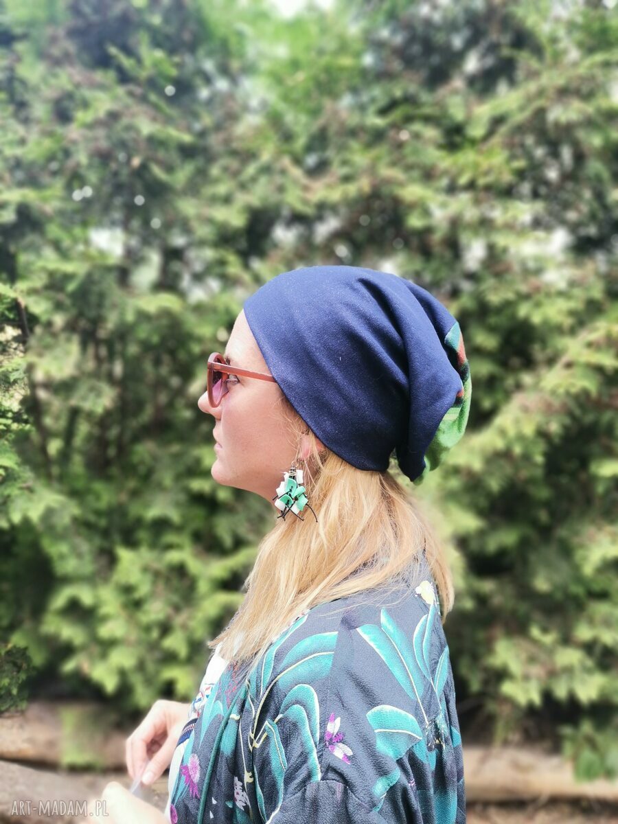 Klipsy etno boho wiszące kwiaty orient
