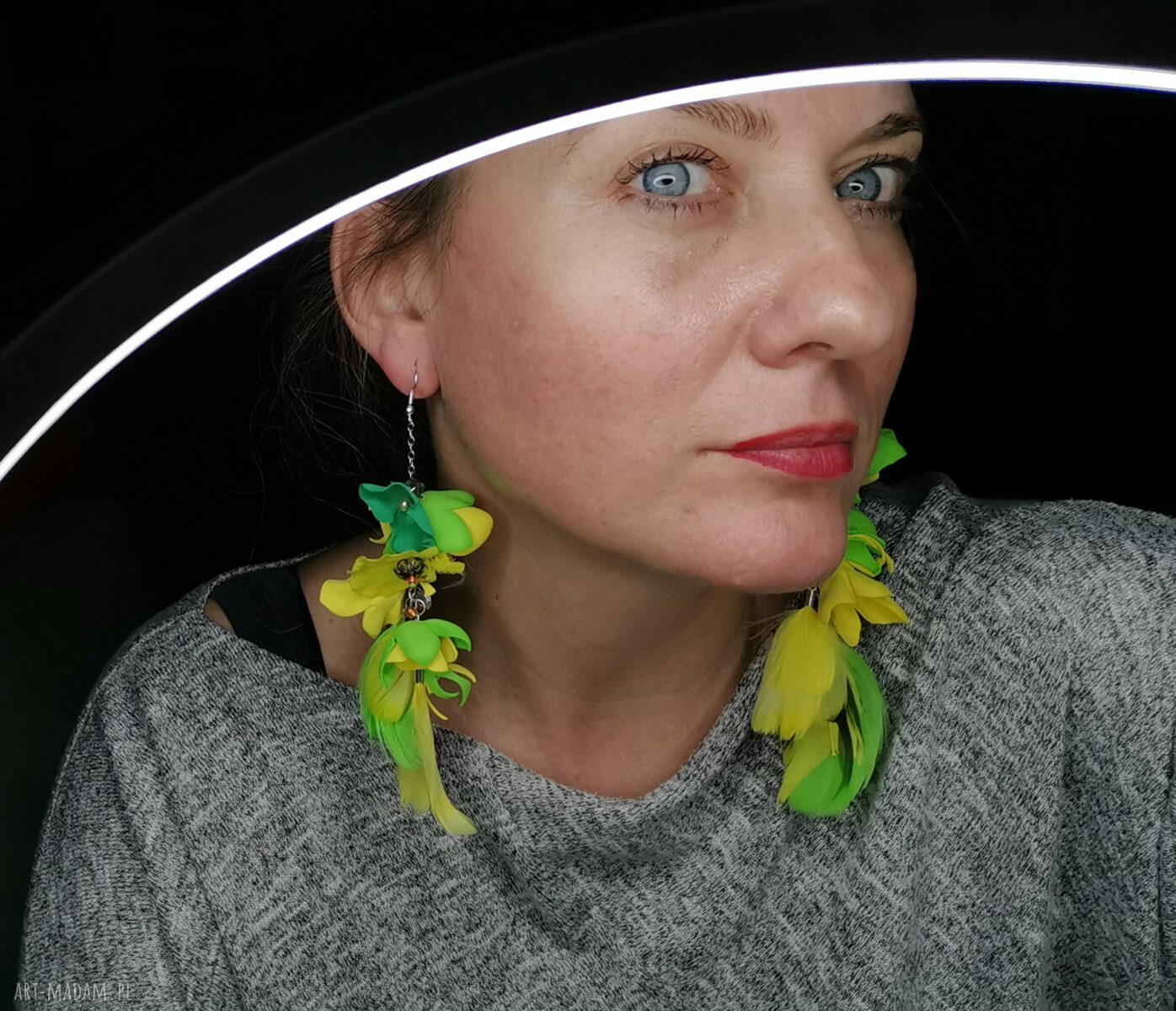 Kolczyki etno boho Wiosenne Kwiaty - długie i lekkie
