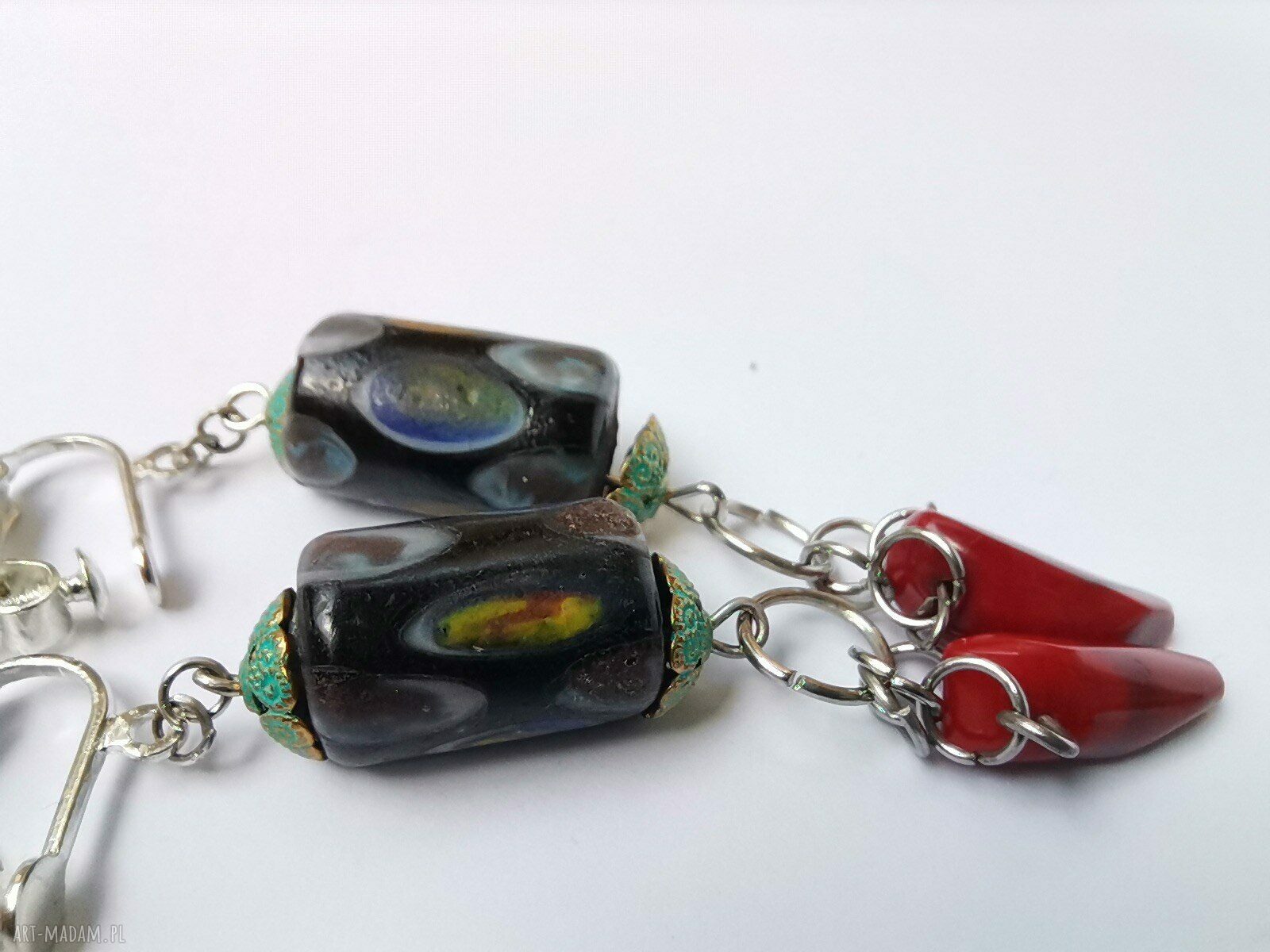 Klipsy boho z frędzlami Frida Folk Box X1 - ręcznie robione