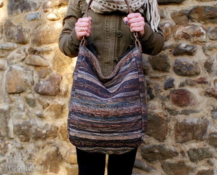 Iks worek vege navaho brąz orzech vegan ethnic etno torebka torba