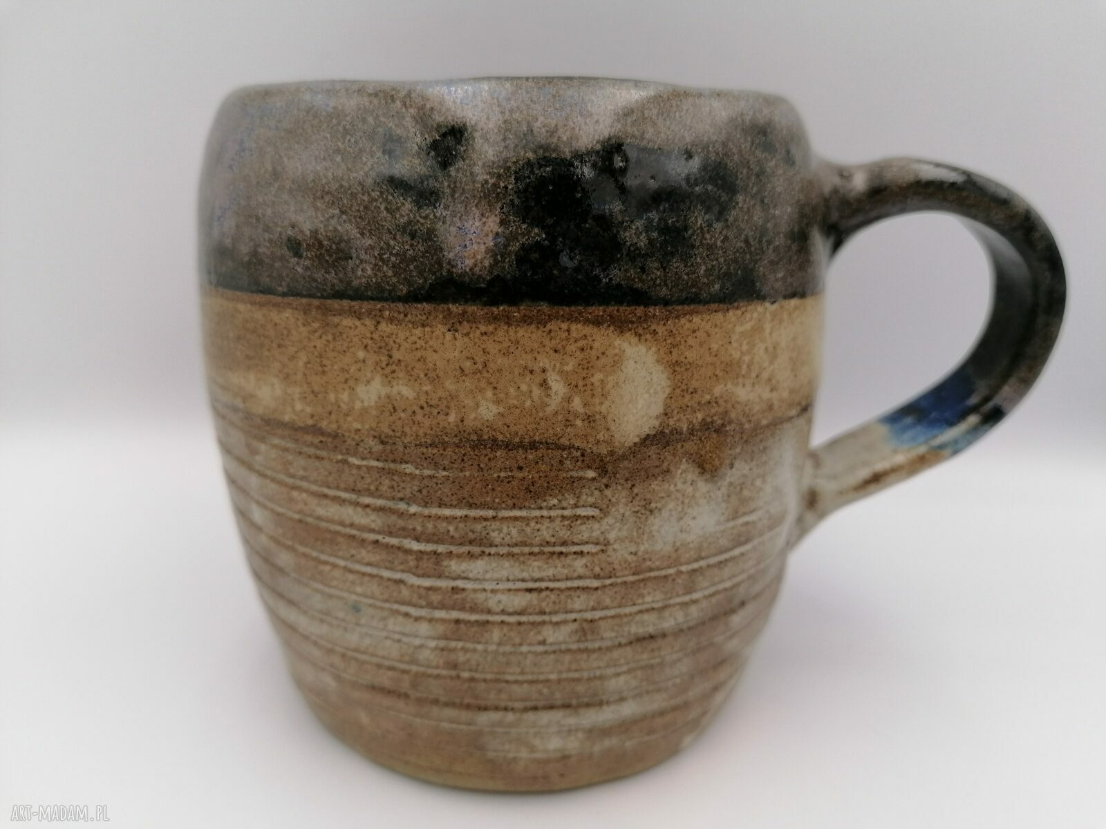Kubek ceramiczny Etno 1 - ręcznie robiony z gliny szamotowej