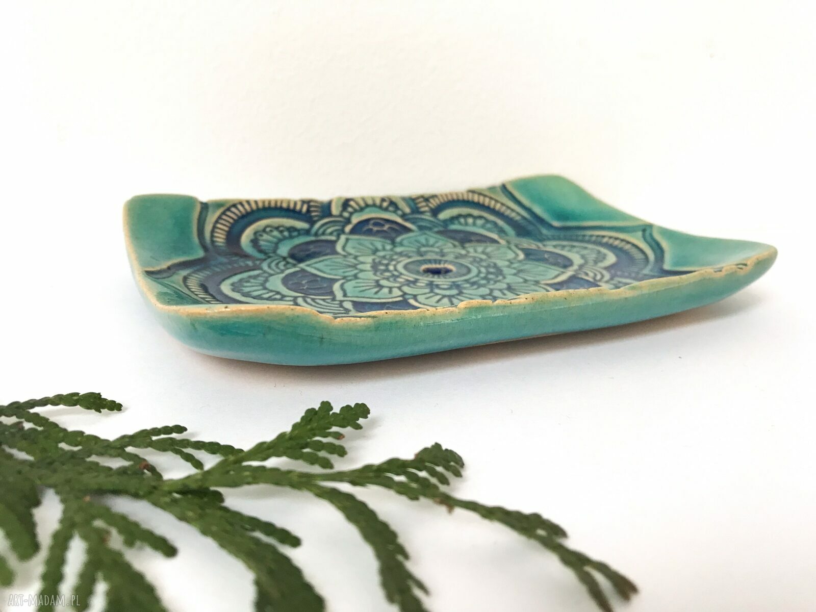 Etno mydelniczka ceramiczna handmade