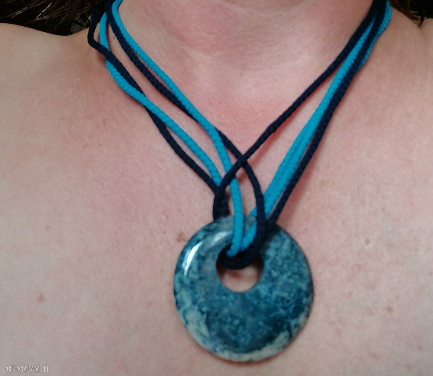Naszyjnik etno boho folk box x1 z ceramiką