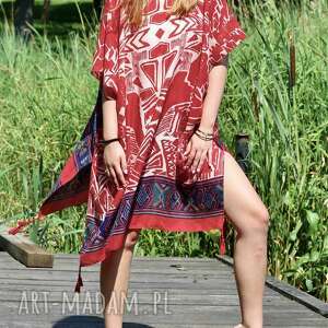 etno sukienka narzutka - kolorowe sukienki