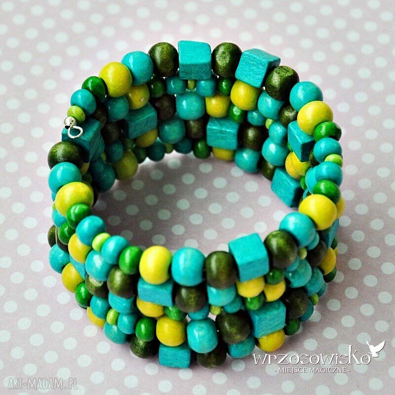 Świeża trawa bransoletka hand made