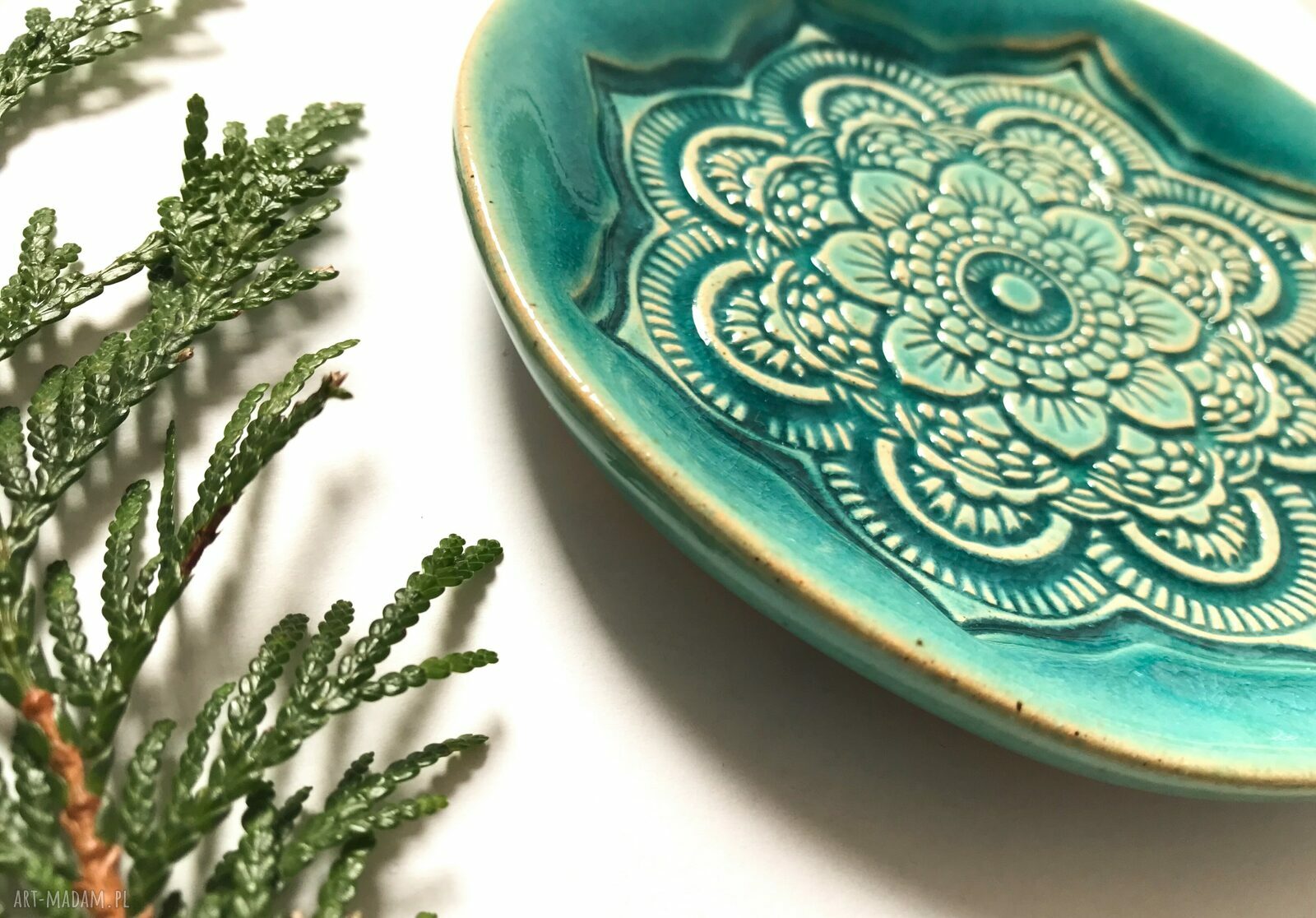 Etno talerzyk ceramiczny na drobnostki