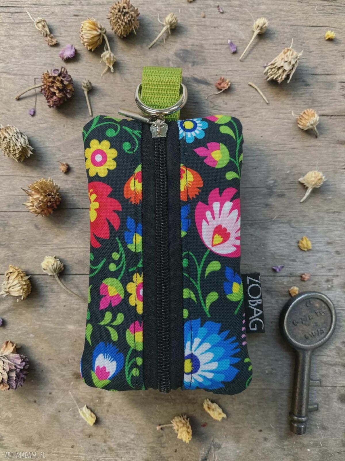 Etui na klucze i kartę kredytową - wodoodporne, zamykane na suwak 13 x 8 cm