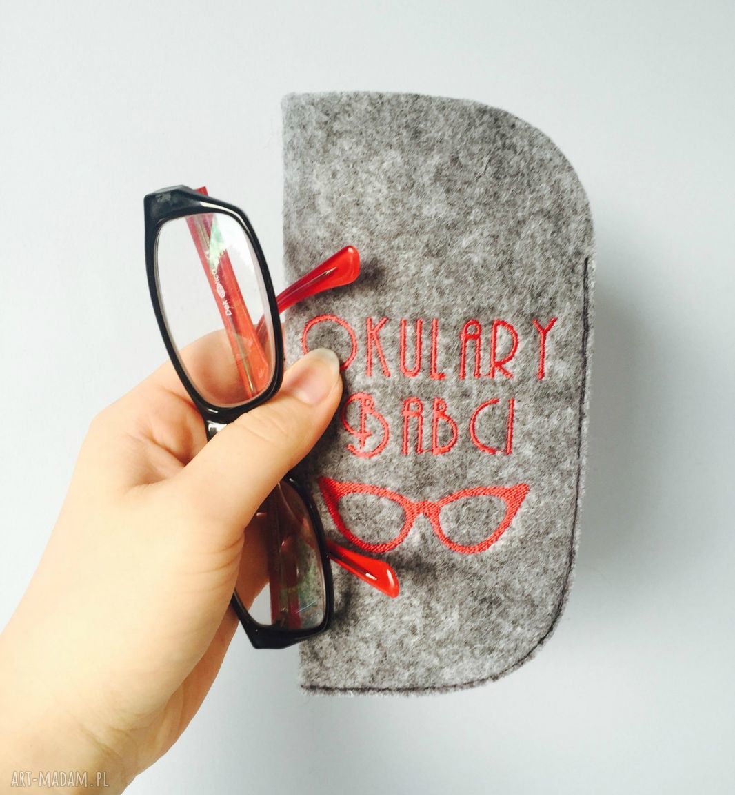 etui na okulary babci Ręcznie zrobione