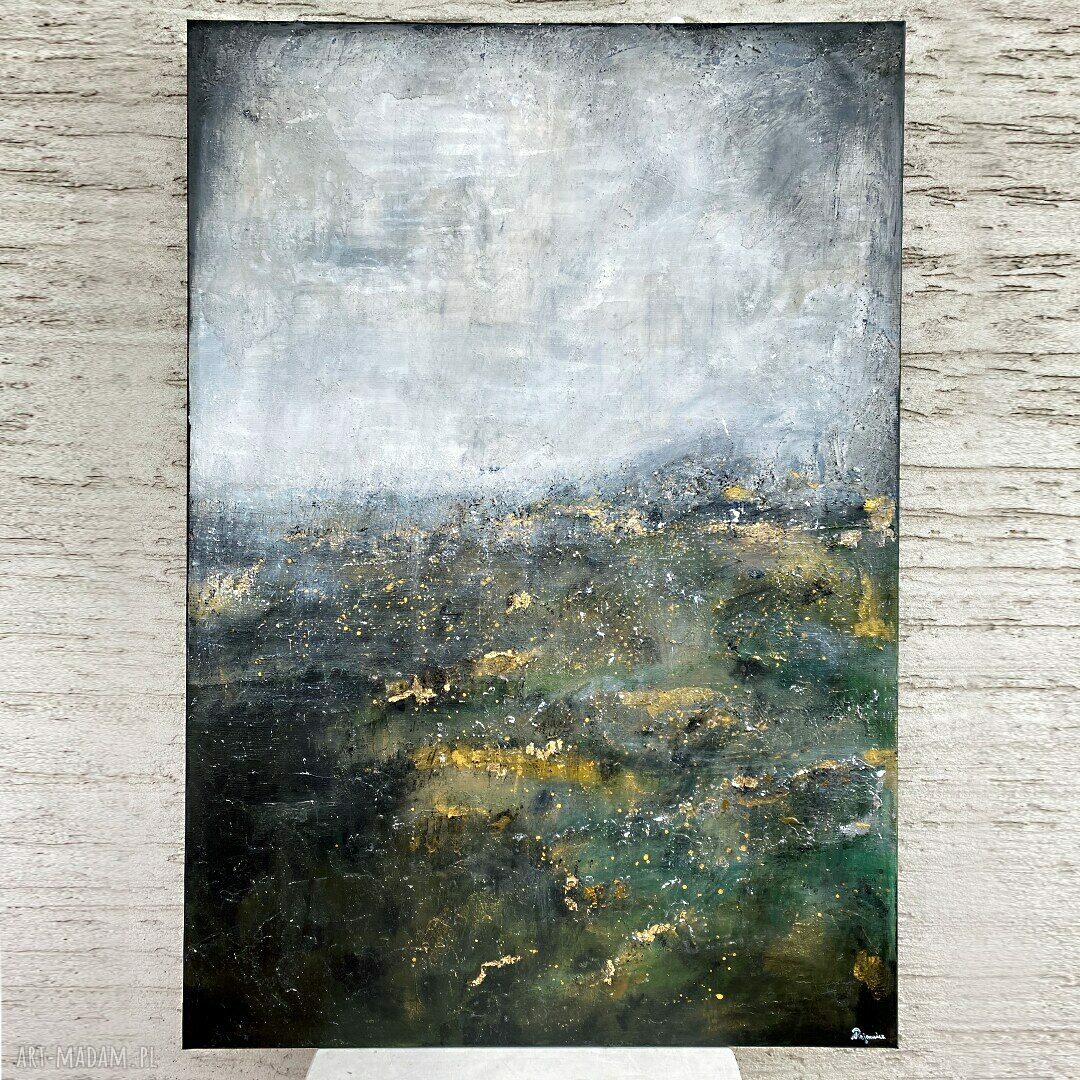 EVENNESS - Obraz 70x50 cm Abstrakcyjny Ręcznie Malowany do Nowoczesnych Wnętrz Salonu