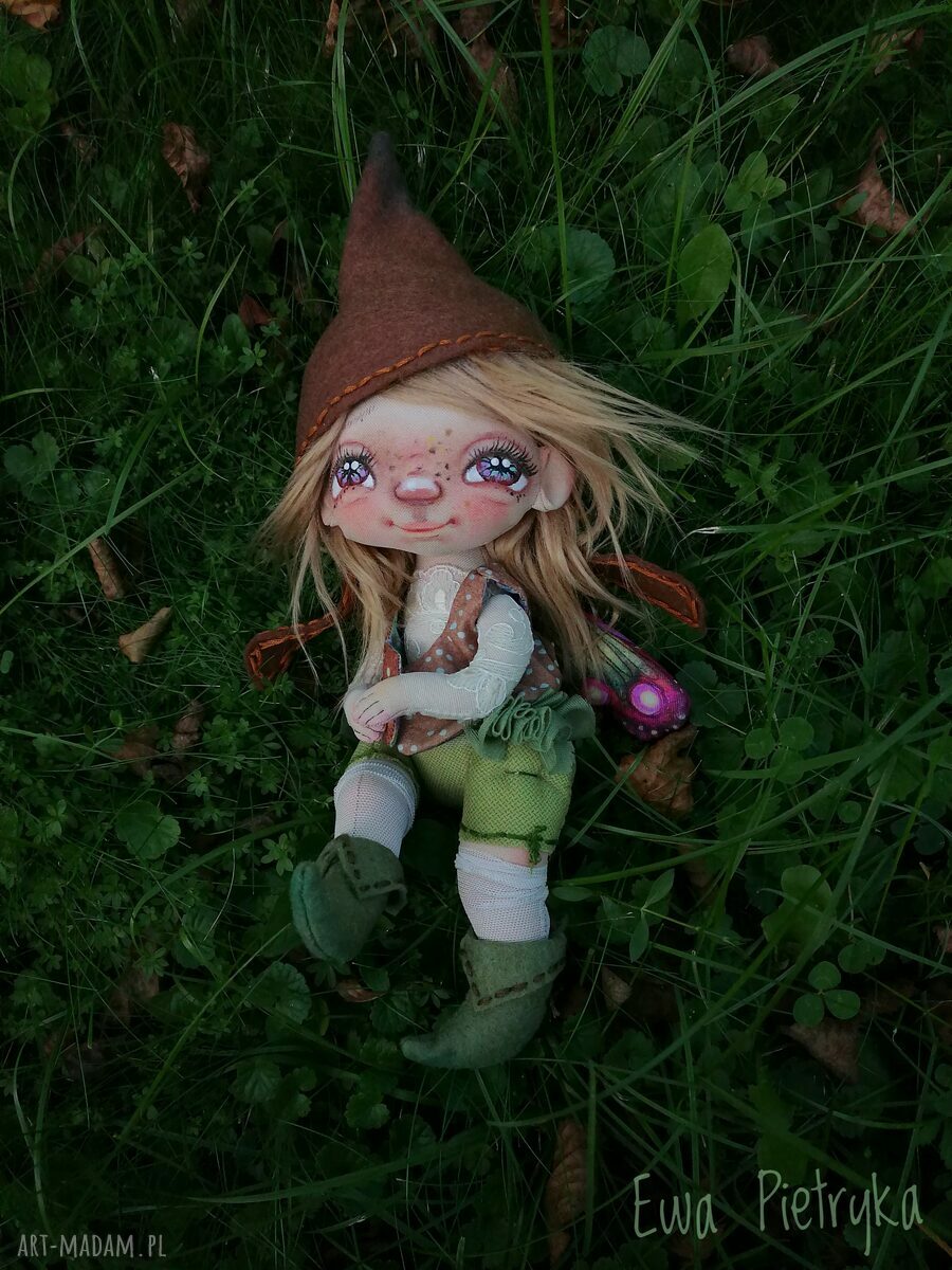 Chochlik Dziewczynka - artystyczna lalka kolekcjonerska 22 cm