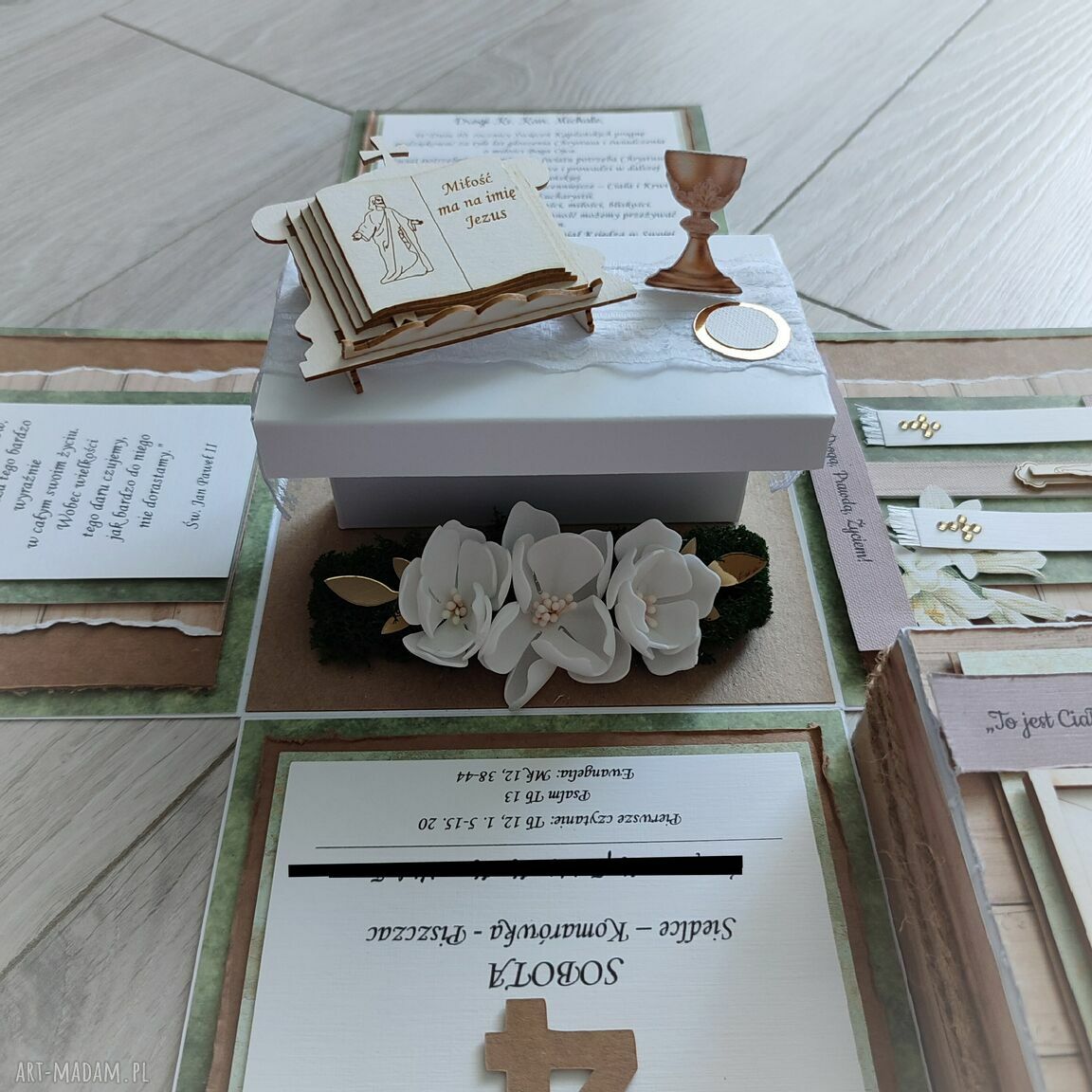 Exploding box dla Kapłana - prezent religijny z personalizacją