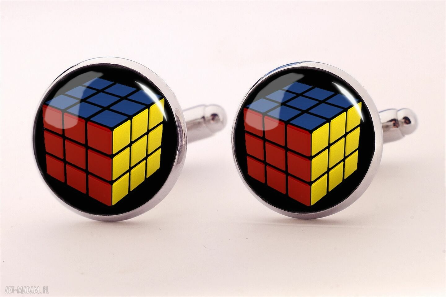 Kostka rubika spinki mankietów facet prezent ręcznie robione