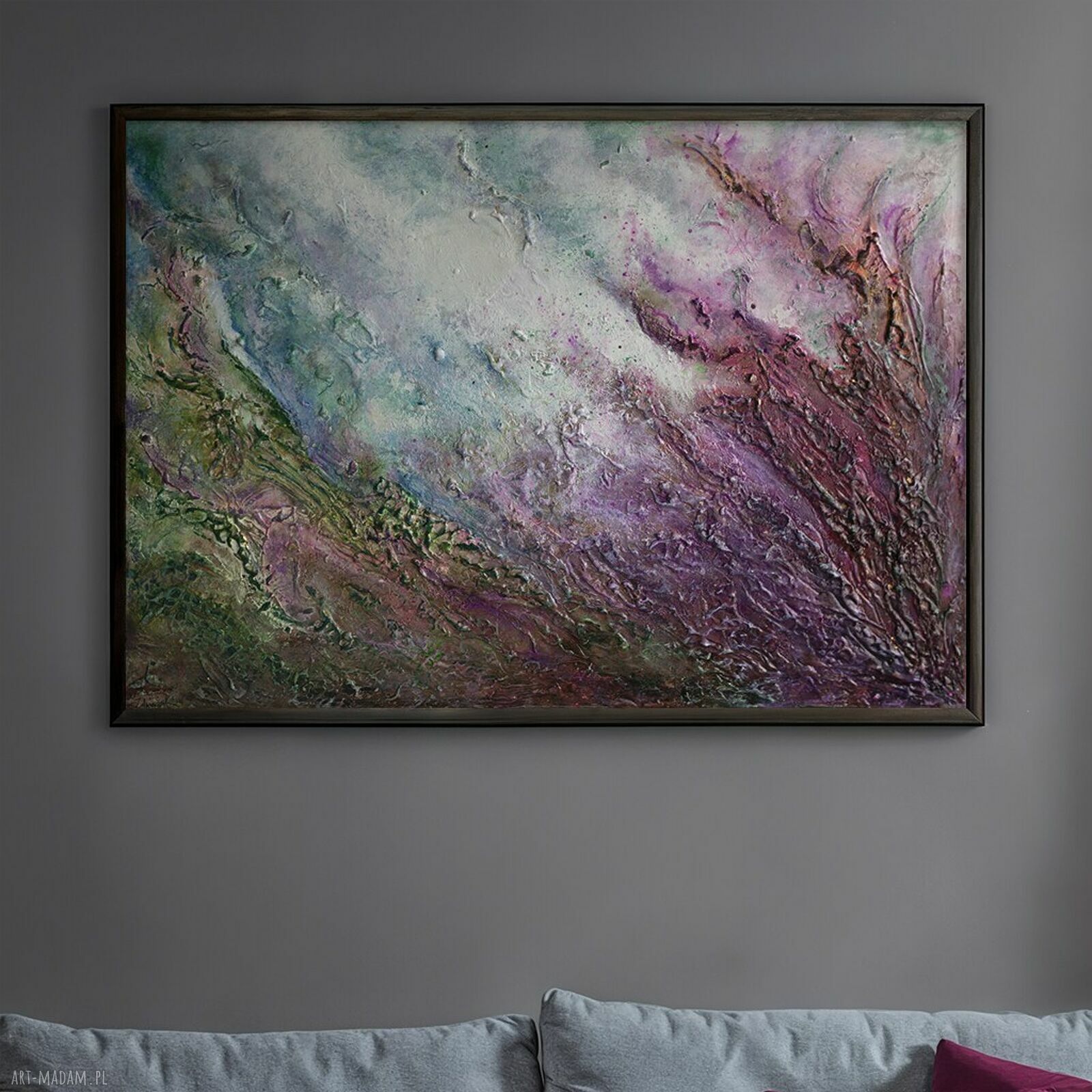 Fairy Tale - Obraz strukturalny abstrakcyjny pejzaż 100x70 cm z efektem złota