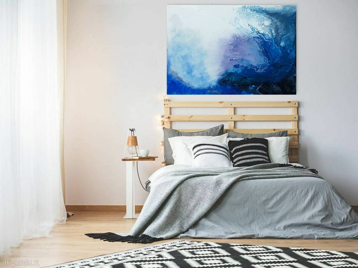FALA - nowoczesny obraz akrylowy 100x70 cm na płótnie, abstrakcja Adriana Laube