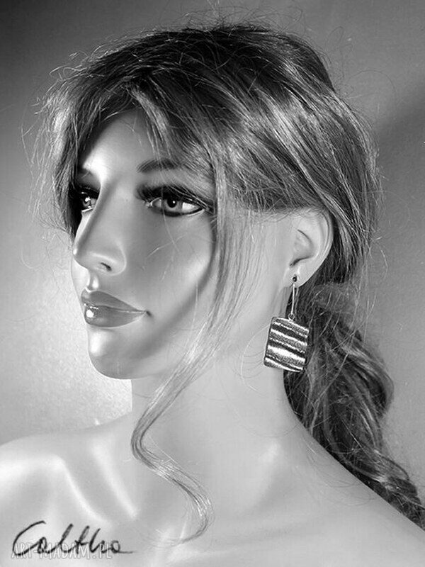 Fale - miedziane kolczyki (lub klipsy) OOAK, ok. 5 cm - ręcznie robione