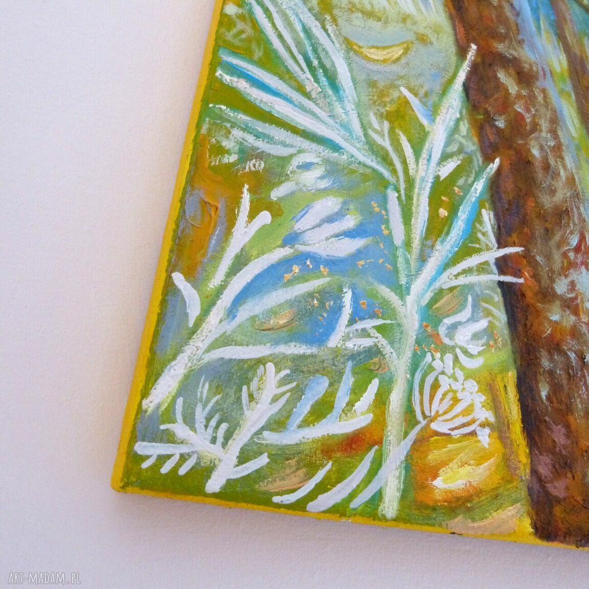 Farba i treść - obraz olejny „Dziewczynka i wyobraźnia” 50 x 35 cm
