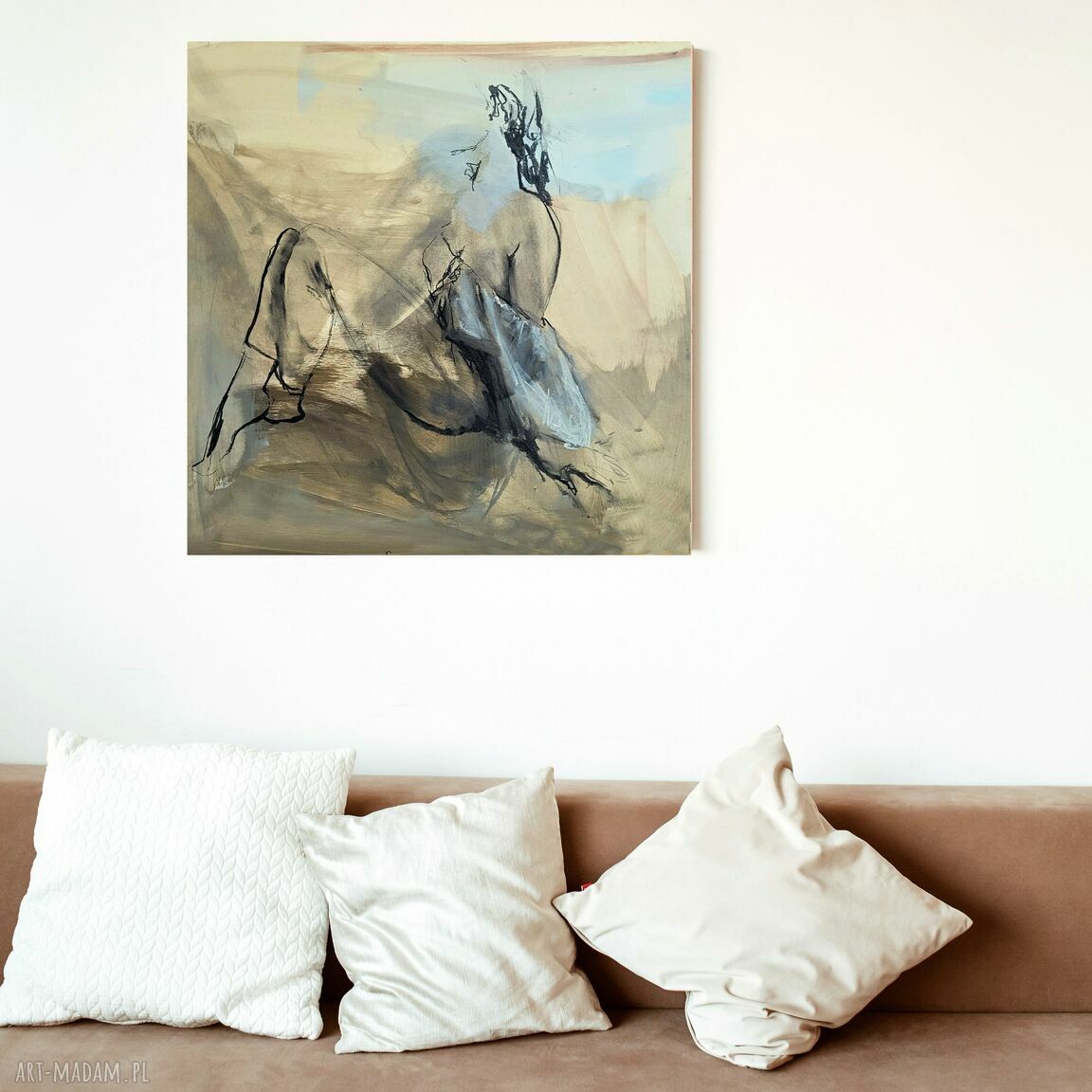 Feminine 70x75 - kobiecy szkic w czerni i bieli