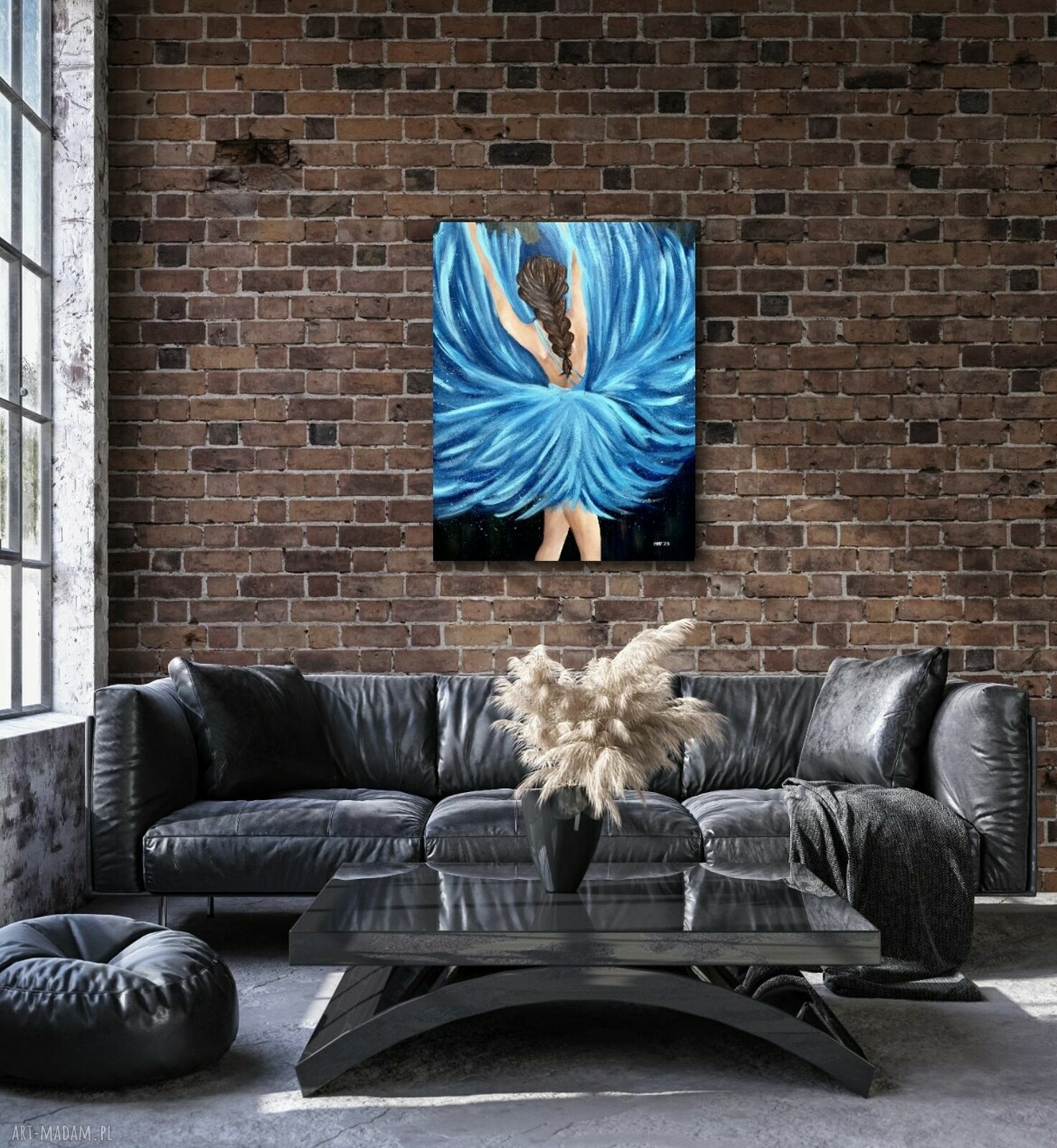 Obraz Balerina Femme Fatale - akryl na płótnie 90x70 (Madison. Namalowałam piosenki)