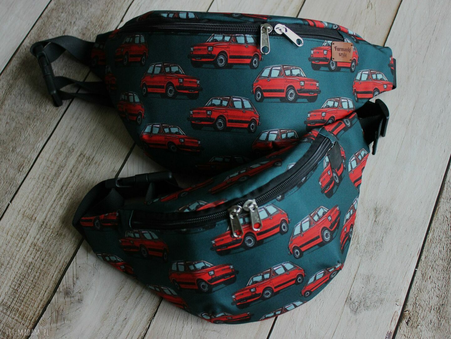 Nerka Fiat 126p Maluch rozmiar L - handmade z wodoodporną podszewką