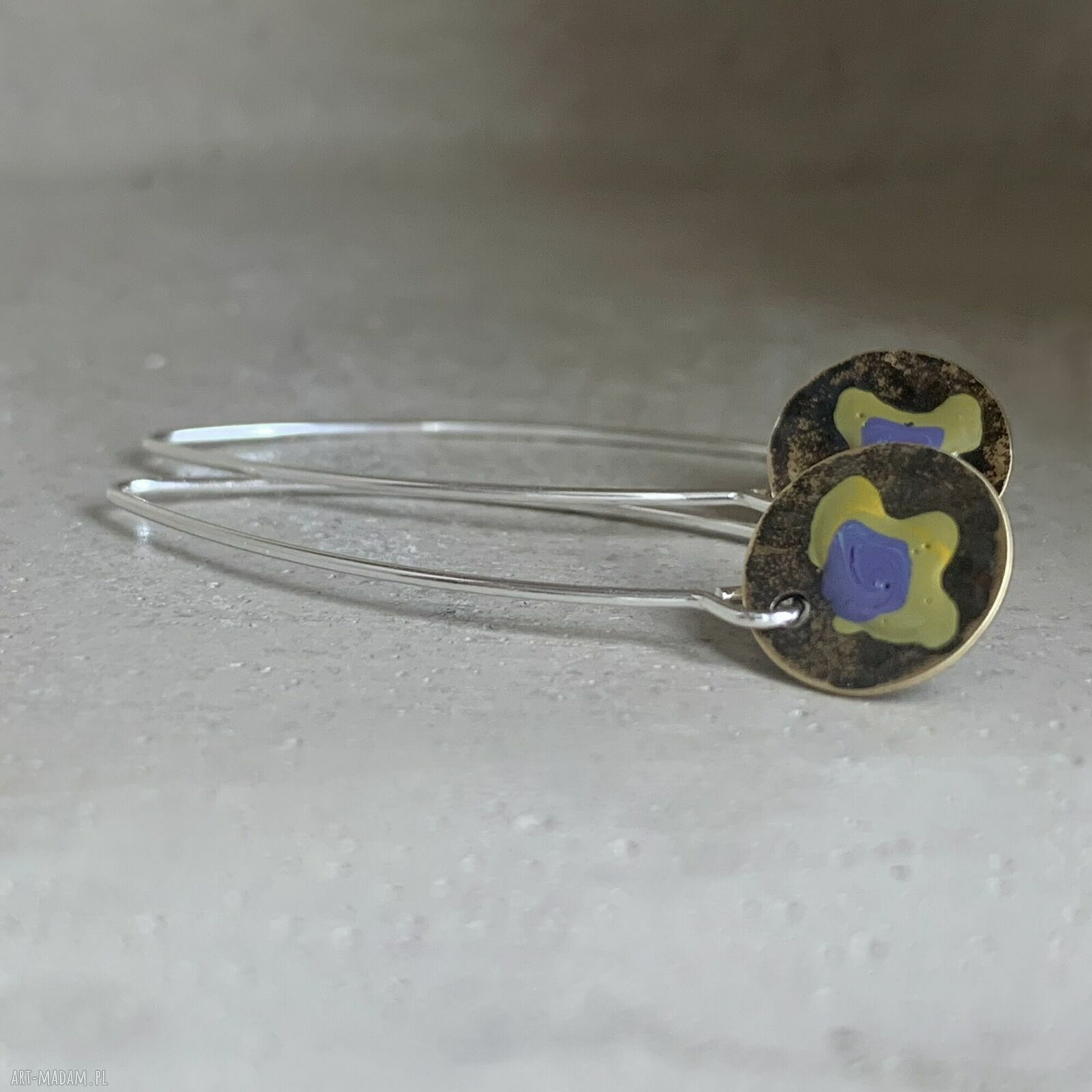 Kolczyki Field Flowers - Dusty Purple & Mustard
