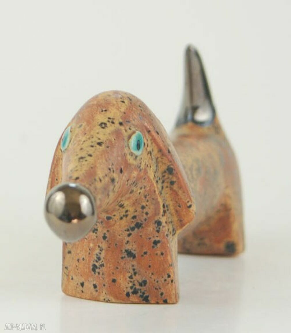 Pies biżuterię ceramika figurki zwierzątka ceramiczna miniatura