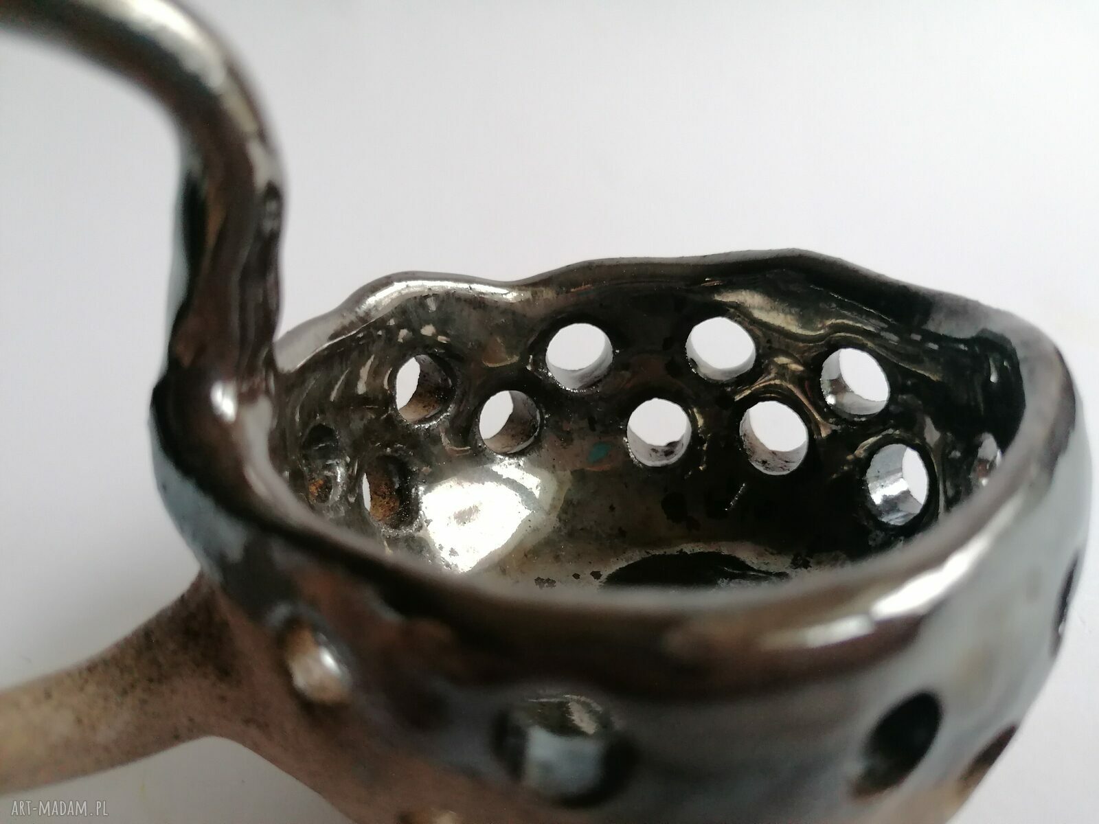 Fikuśny świeczniczek - świecznik i kadzielnica handmade