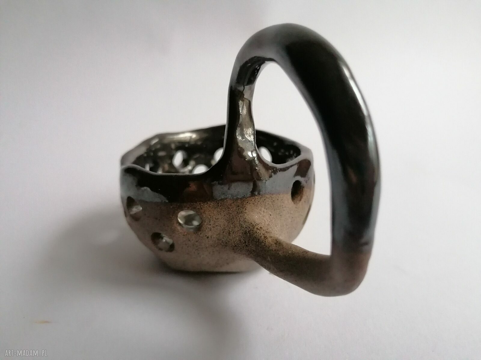 Fikuśny świeczniczek - świecznik i kadzielnica handmade