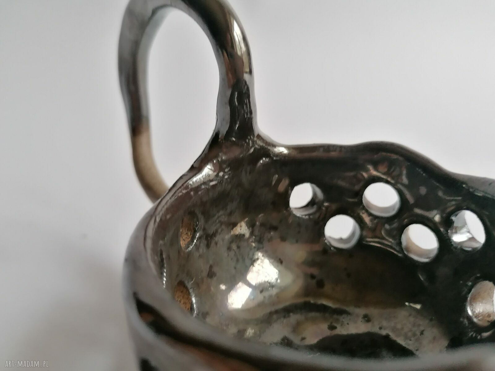 Fikuśny świeczniczek - świecznik i kadzielnica handmade