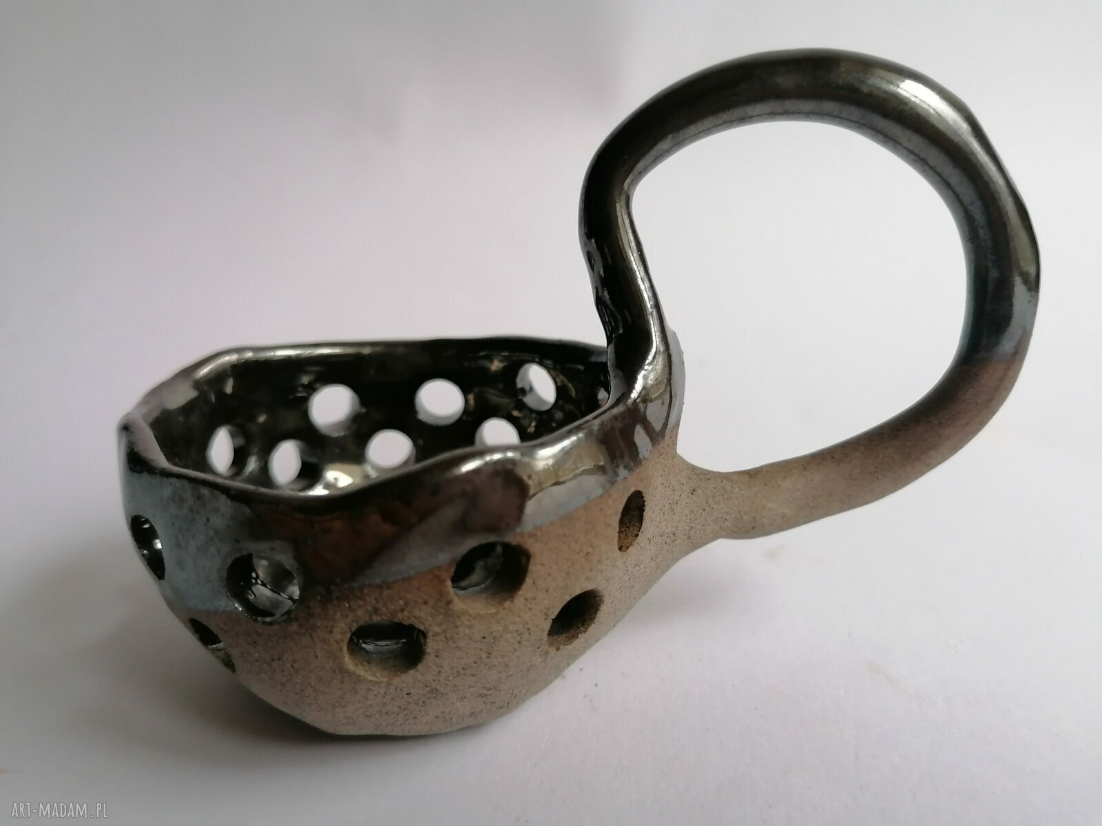 Fikuśny świeczniczek - świecznik i kadzielnica handmade