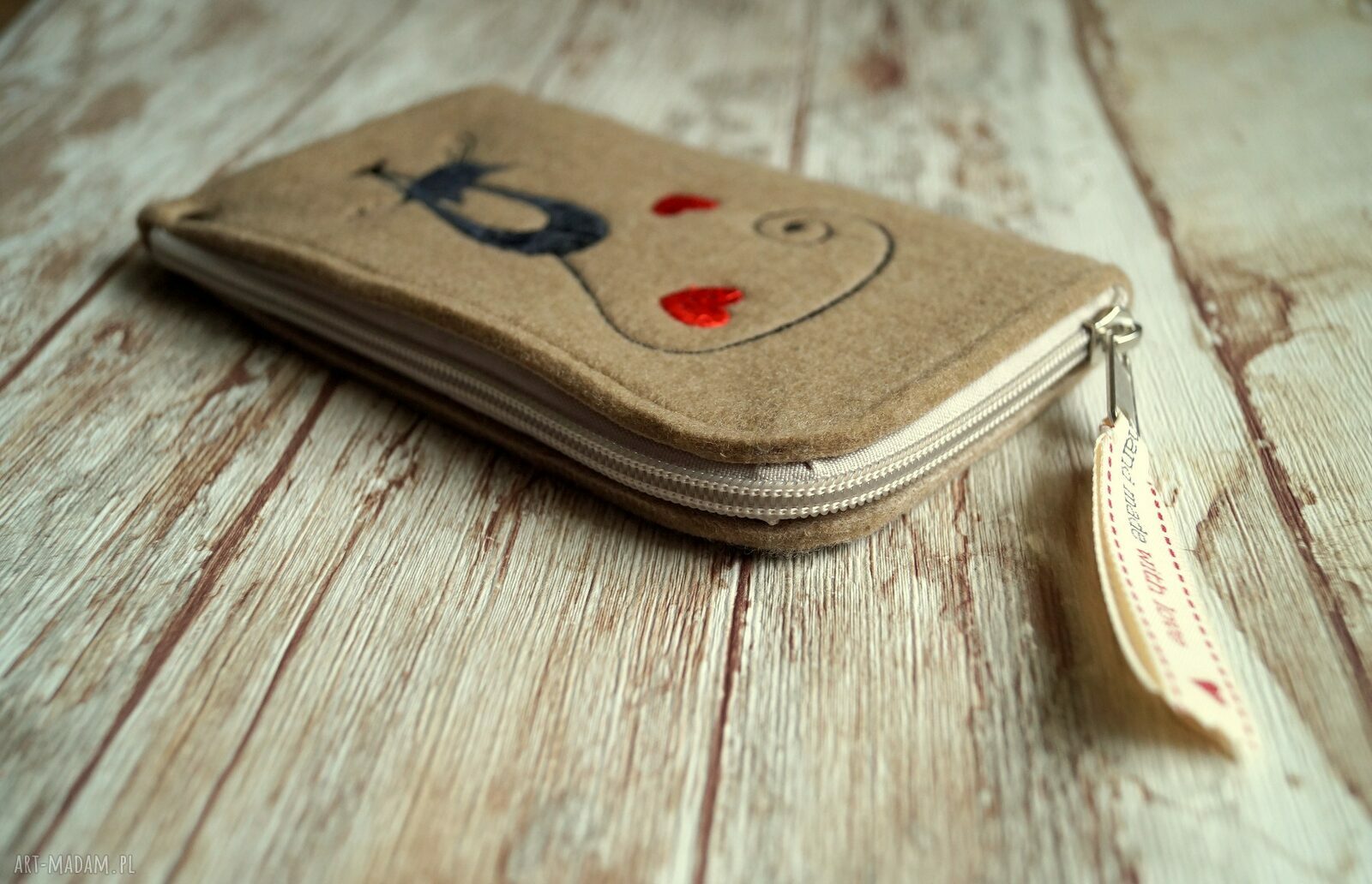 Filcowe etui na telefon - Czarny Kot