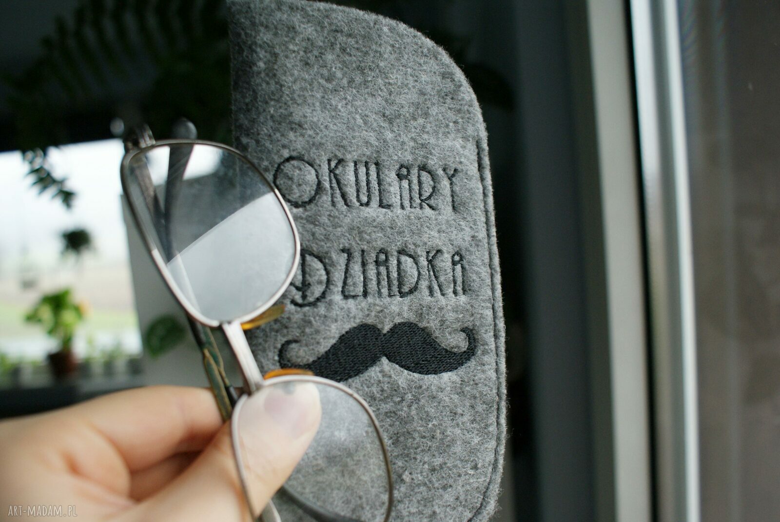filcowe etui na okulary dzień dziadka Ręcznie robione